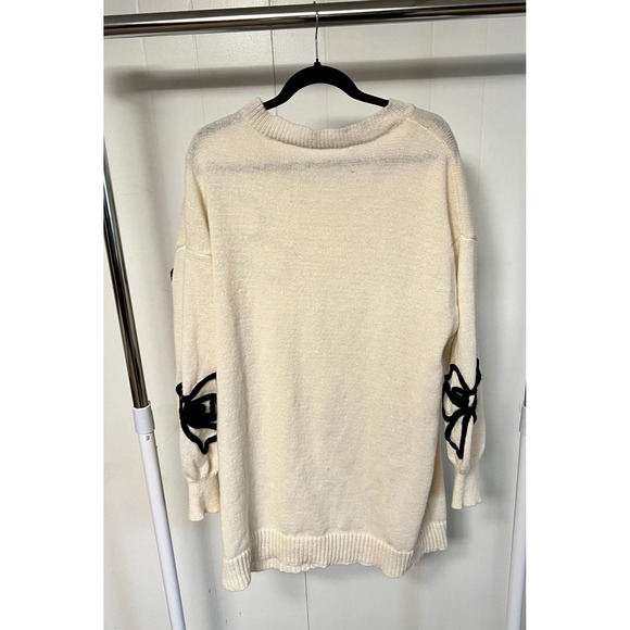 Cream Knit Sweater Embellished Bows - Picture 5 of 5